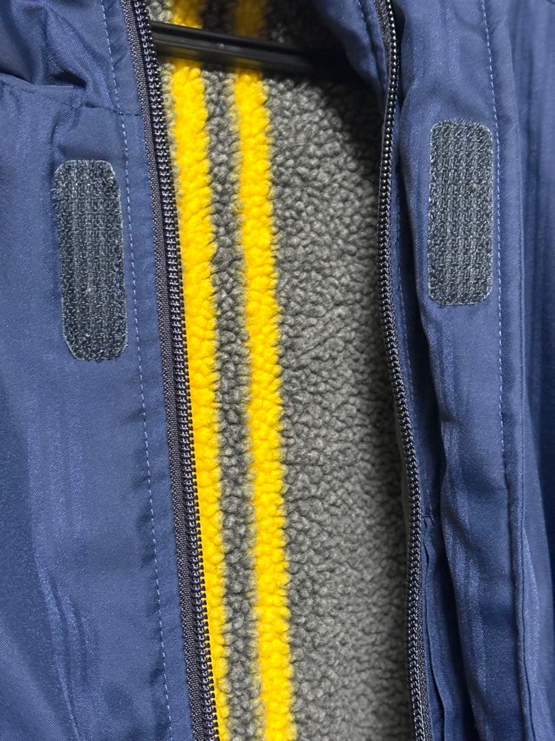 adidas アディダス 裏ボア ベンチコート ロング ネイビー L