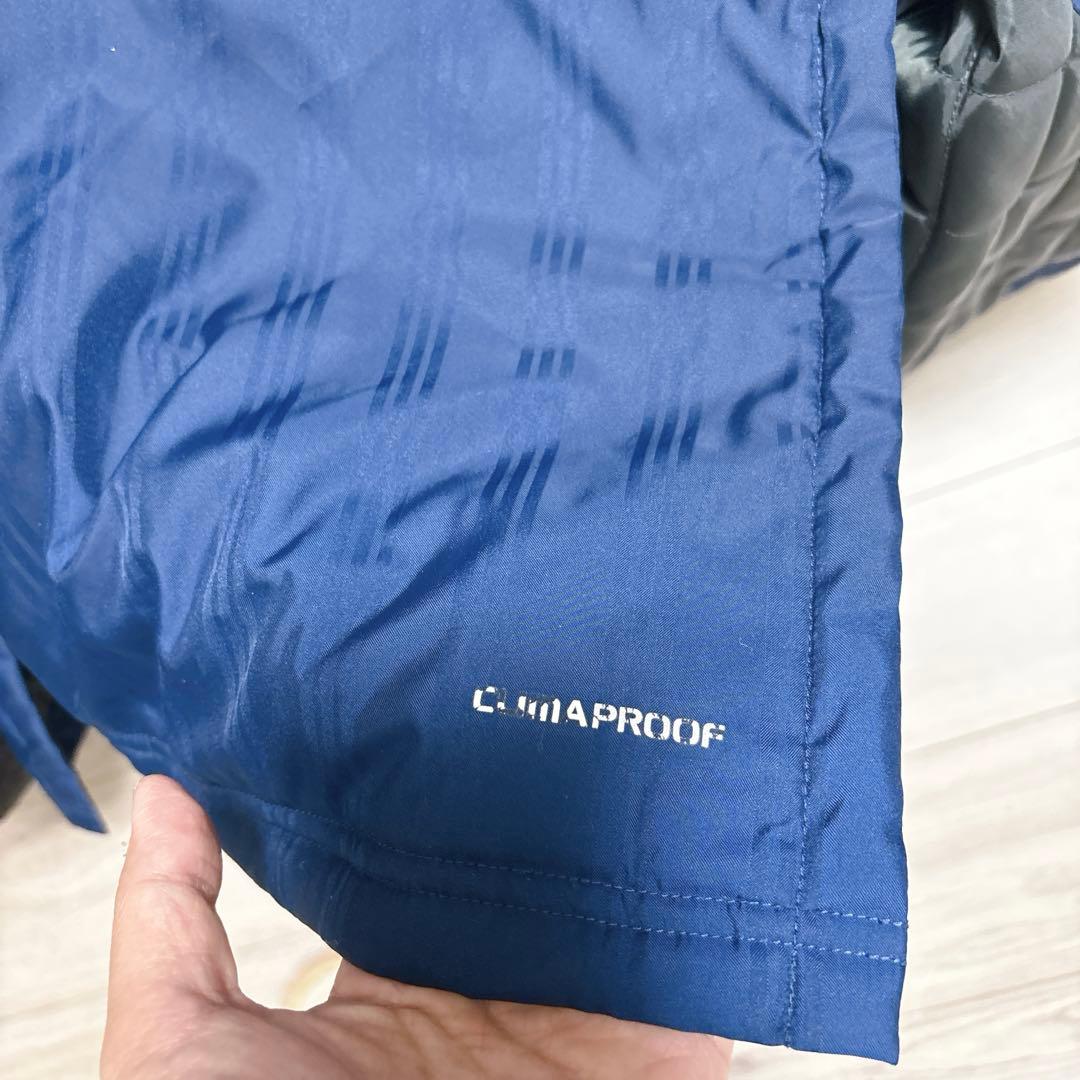 adidas アディダス 裏ボア ベンチコート ロング ネイビー L