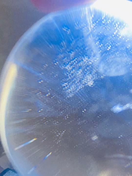 天然石　水晶球 エンジェルラダークオーツ　綺麗な青光　45.1㍉130g