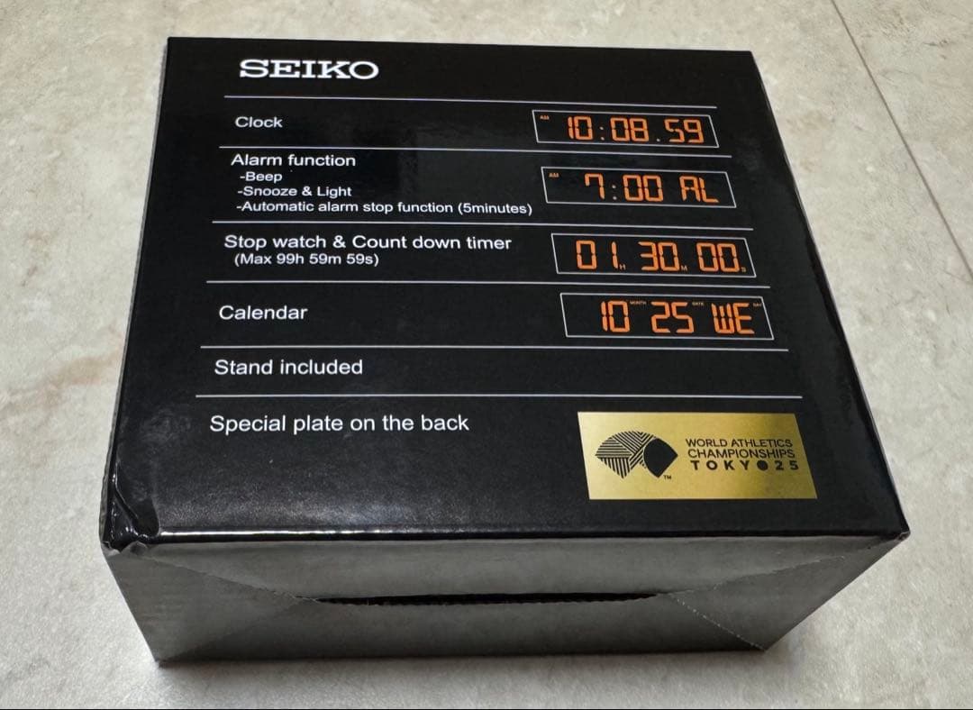2025台限定 SEIKO 東京2025 世界陸上 ミニスポーツタイマークロック
