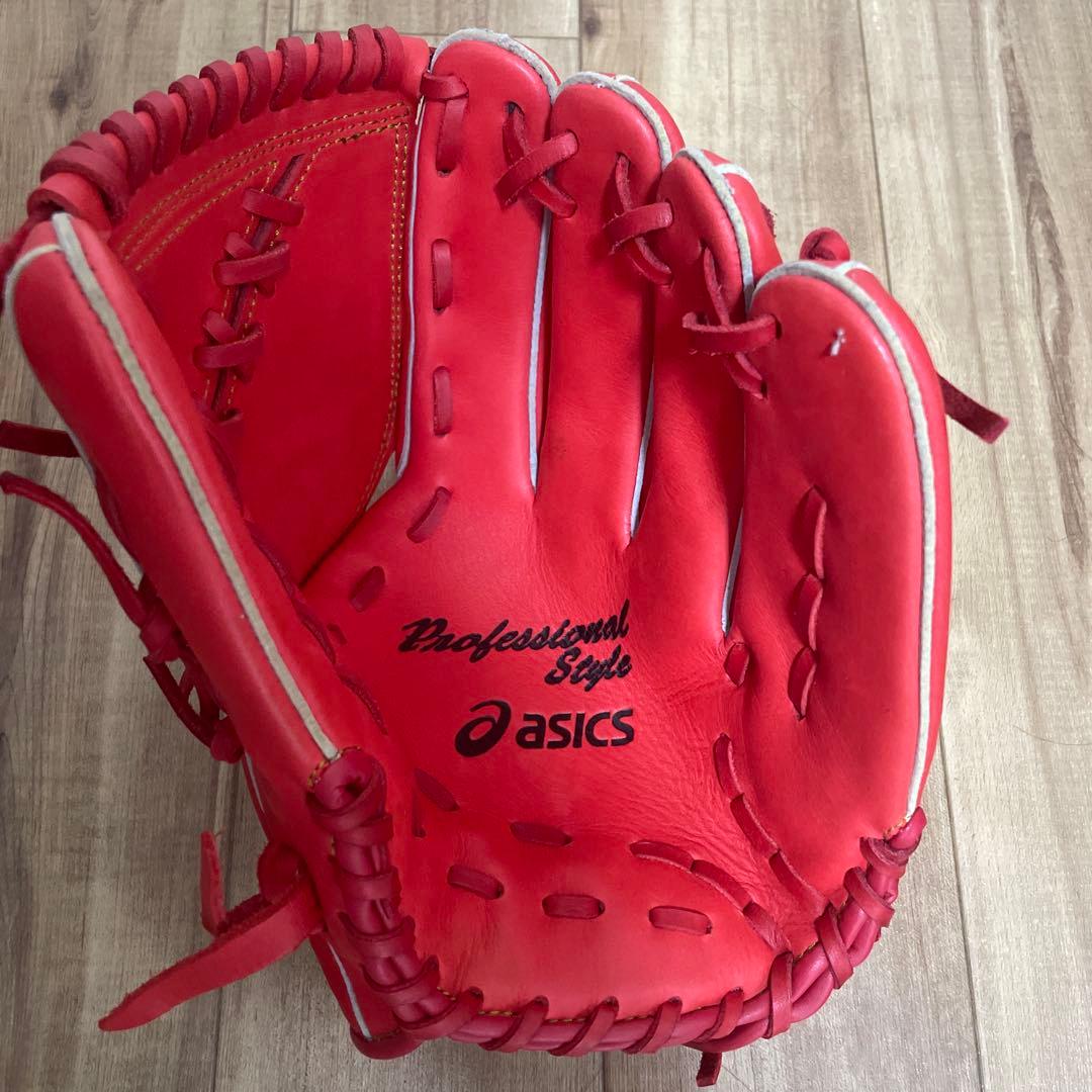 アシックス　大谷翔平モデル　軟式グローブ レッド