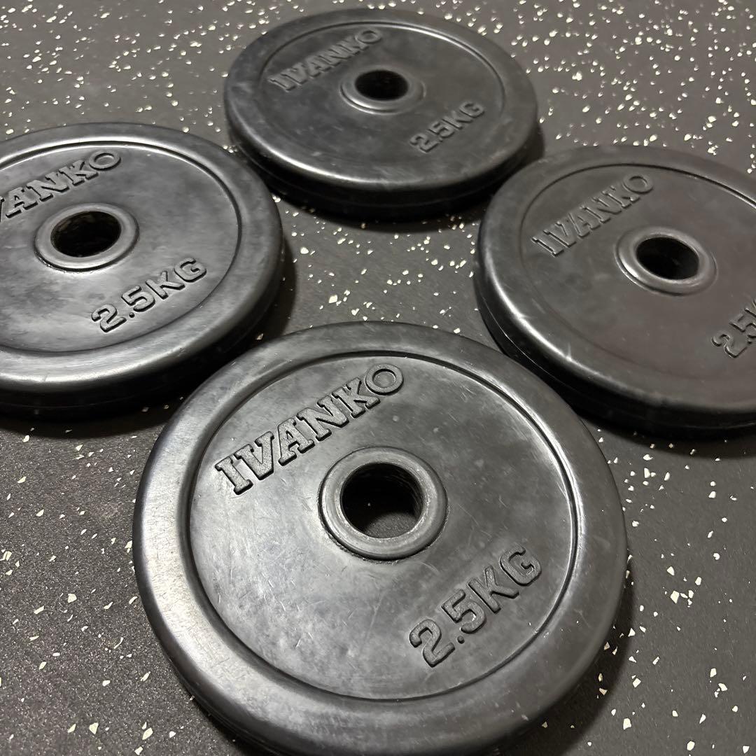 IVANKO ラバーダンベルプレート 2.5kg 4枚 セット