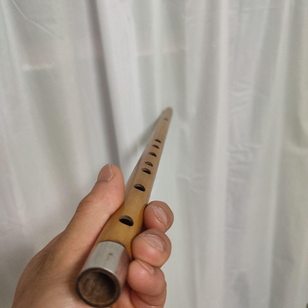 竹製 篠笛 7穴 金属製先端