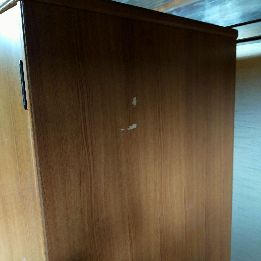 昭和レトロ　洋服ダンス　収納家具　スリム　木目調　ワードロープ　引出し付き