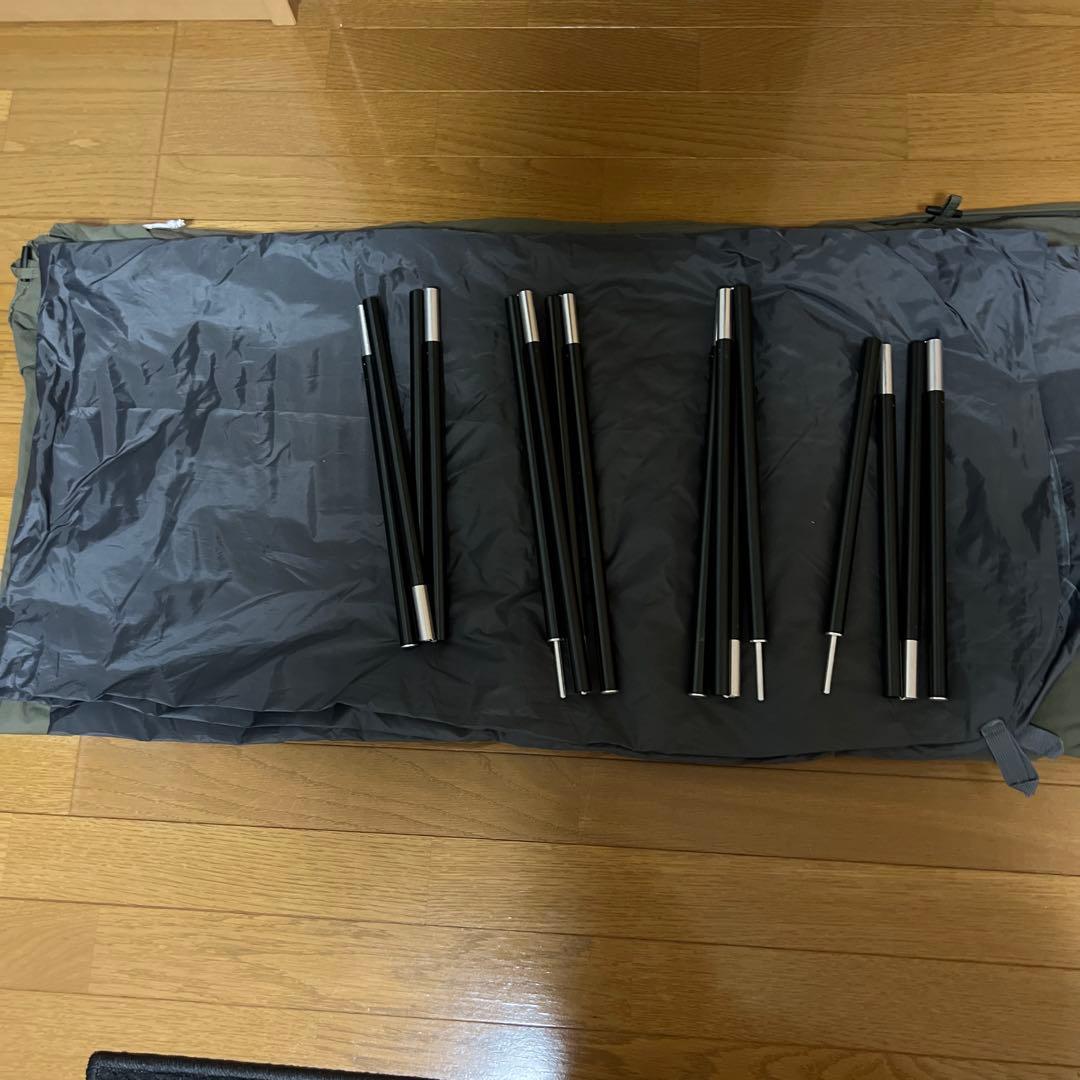 【美品】BUNDOK ソロベースEX パップテント 軍幕　2股1セット付
