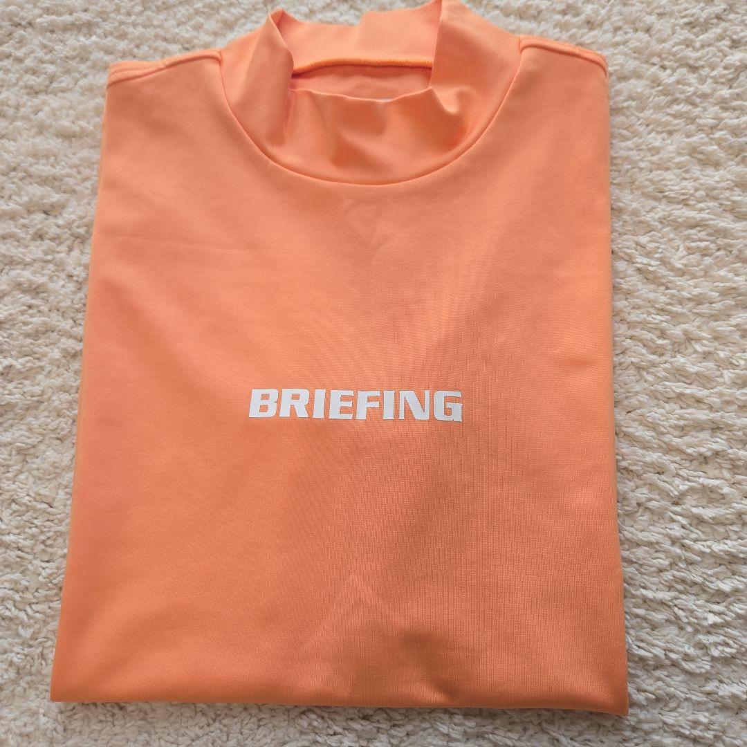 【L 】BRIEFING オレンジ ノースリーブハイネック