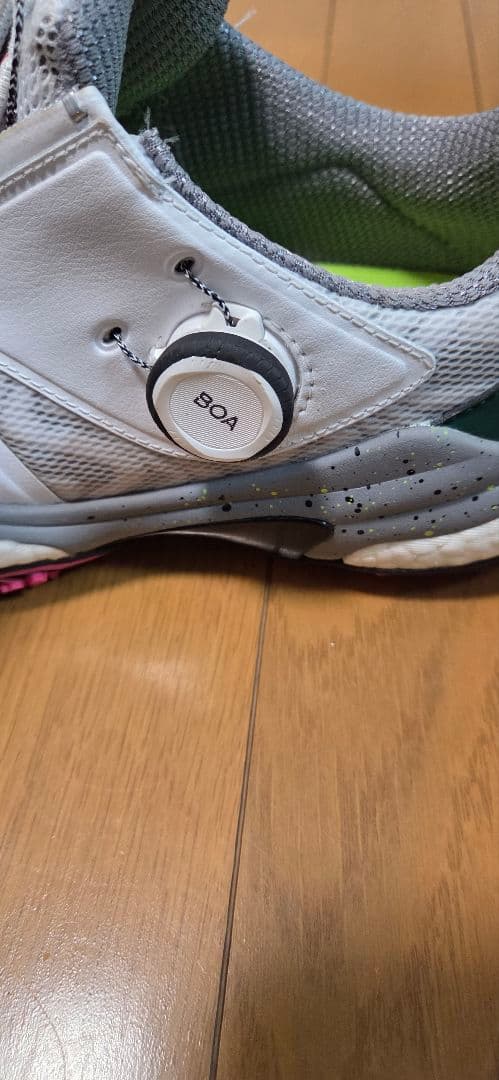 adidas　BOAシステム搭載 ゴルフシューズ ホワイト/グレー26.5㎝