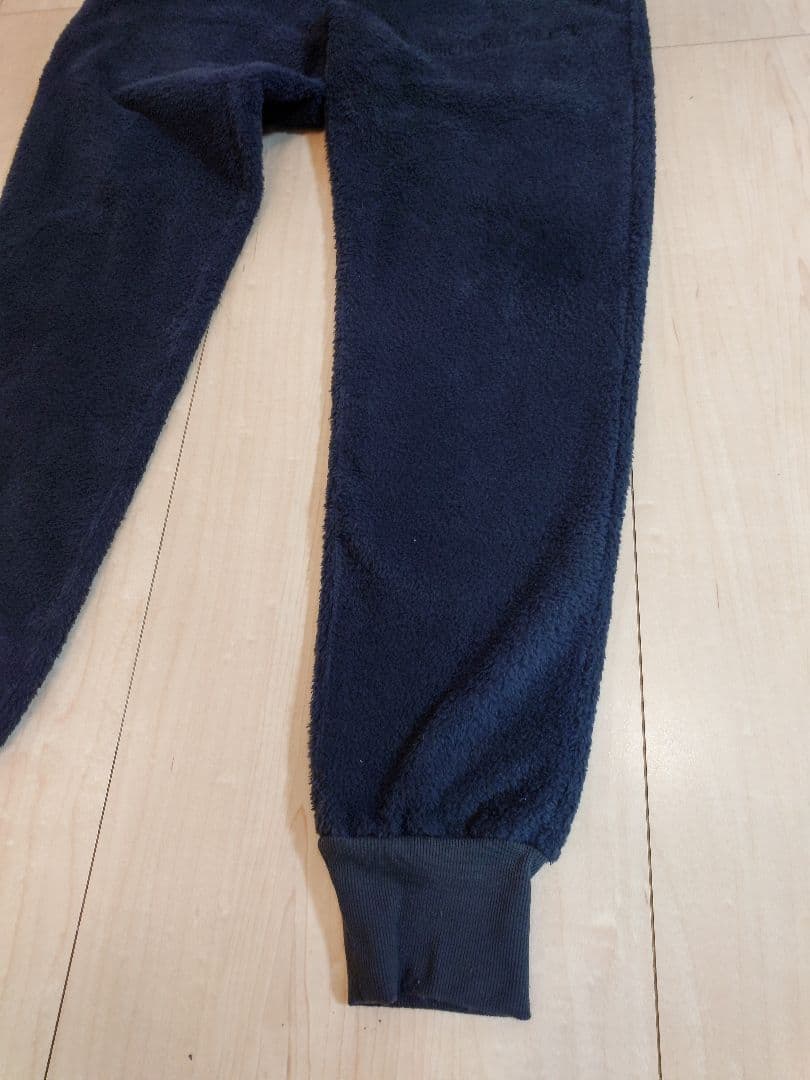 1PIU1UGUALE3 ロゴ刺繍 フリースリブパンツ
