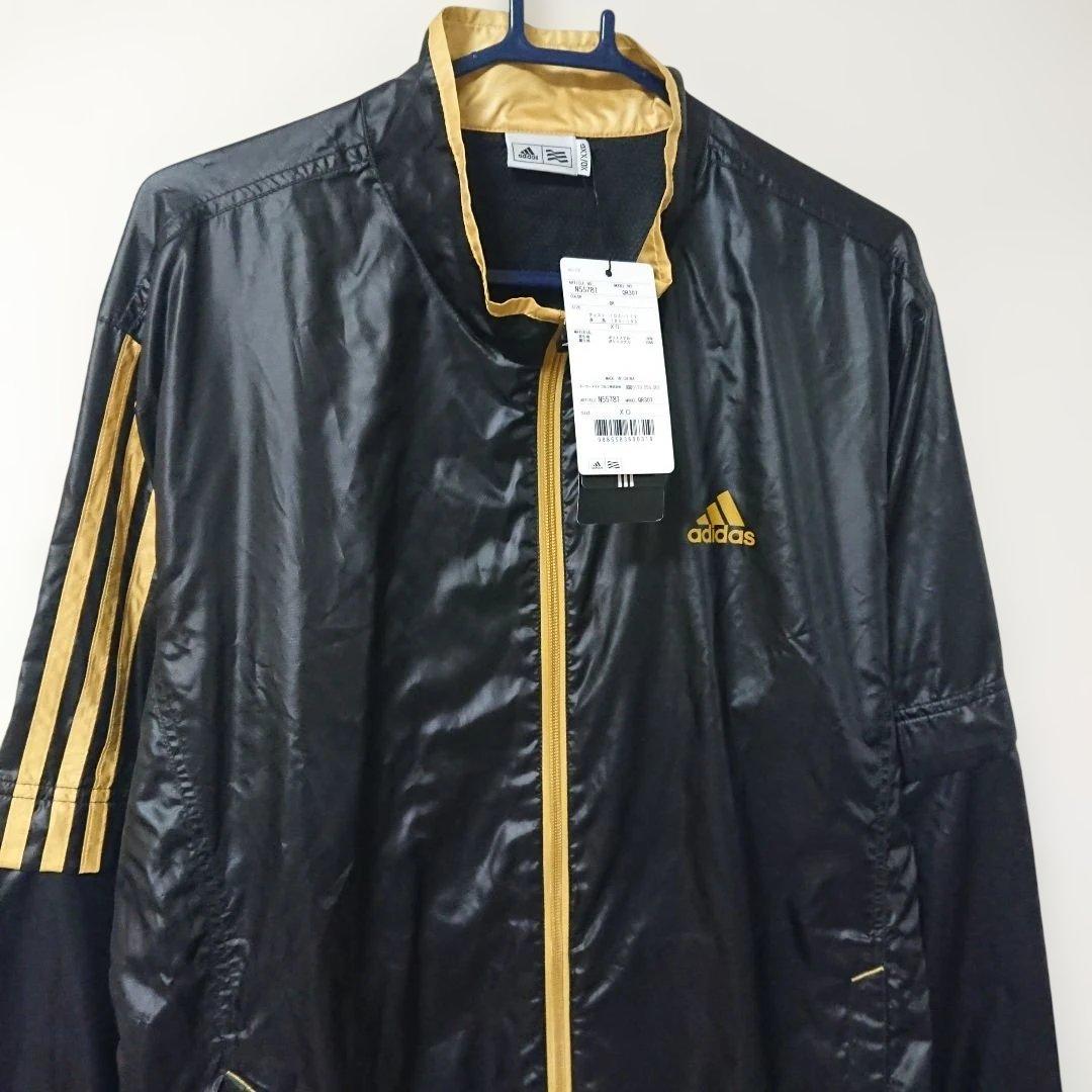 新品 adidas アディダス ゴルフ 黒金 ジャケット スニード XO 大きめ