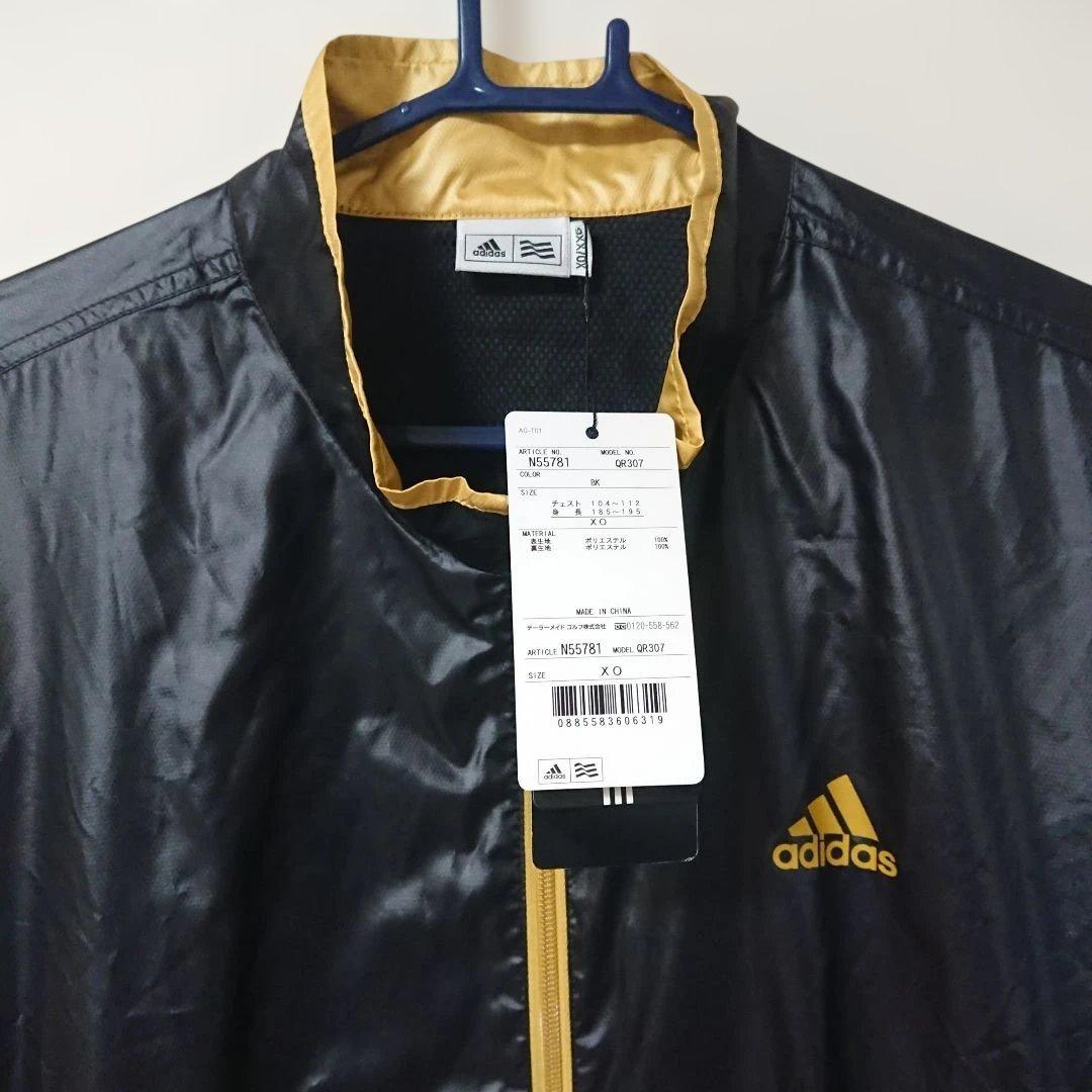 新品 adidas アディダス ゴルフ 黒金 ジャケット スニード XO 大きめ
