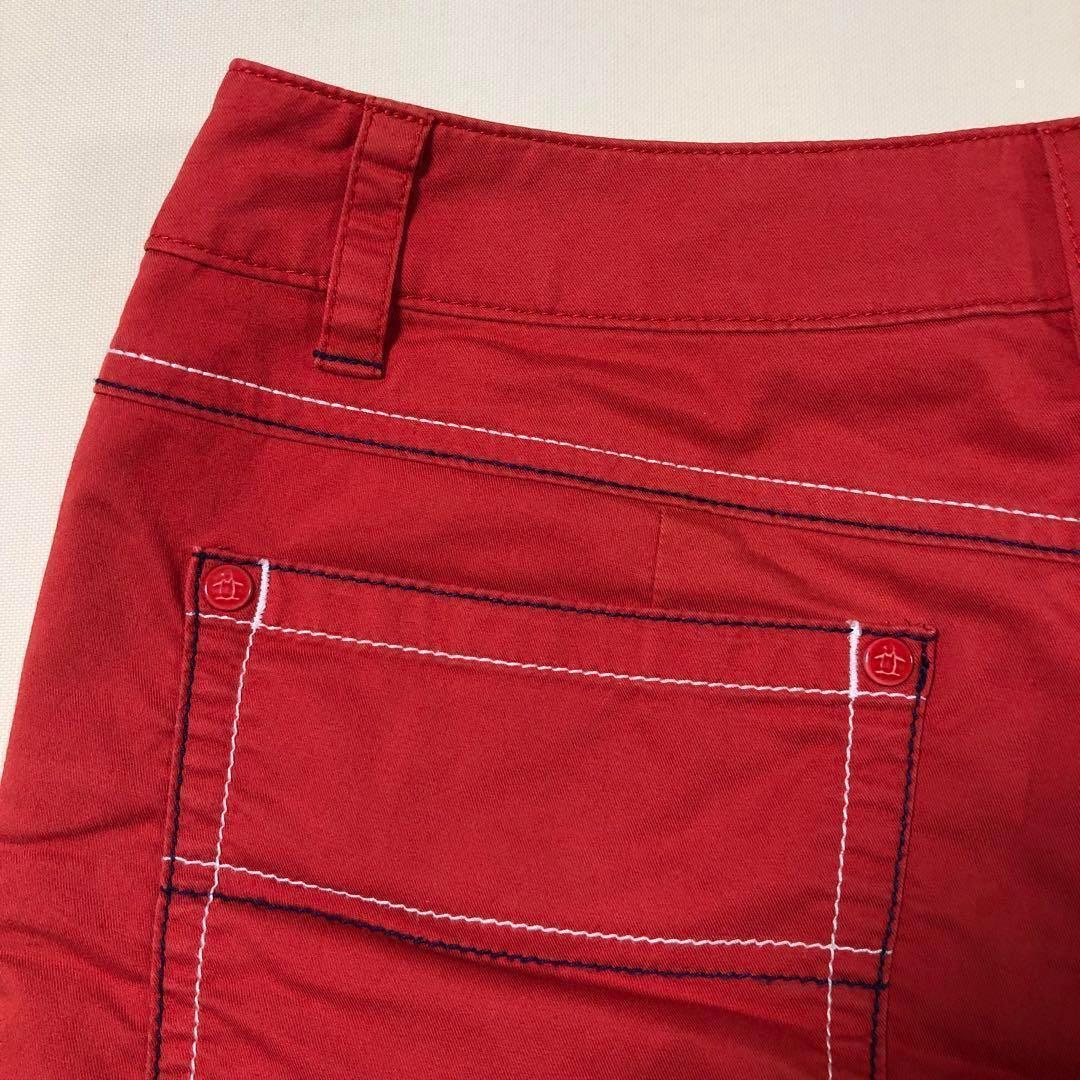 マンシングウェア ゴルフ ショート パンツ レッド サイズ9