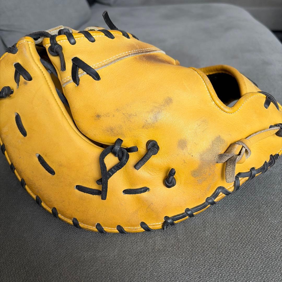 イエロー レザー 野球グローブ