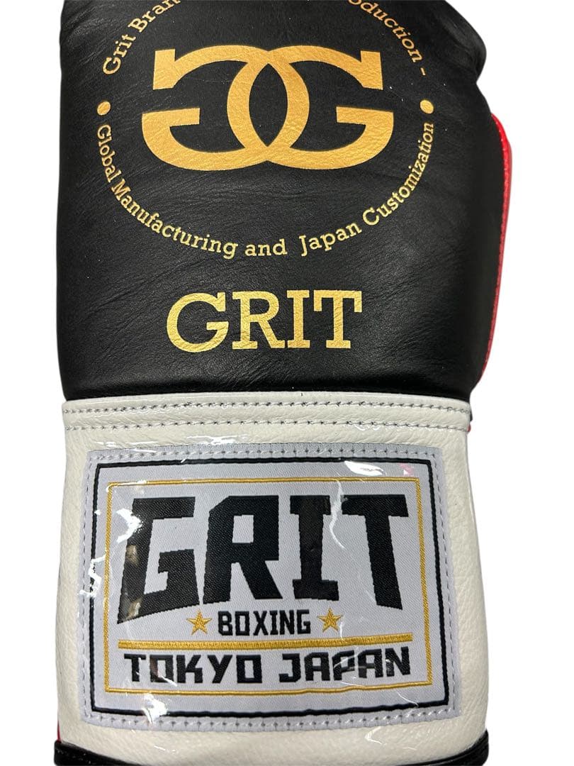 GRIT RED GOLD LOGO 紐式 ボクシンググローブ 本革製