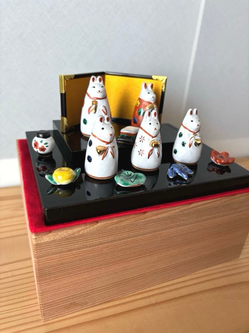お雛様　うさぎ雛　陶磁器