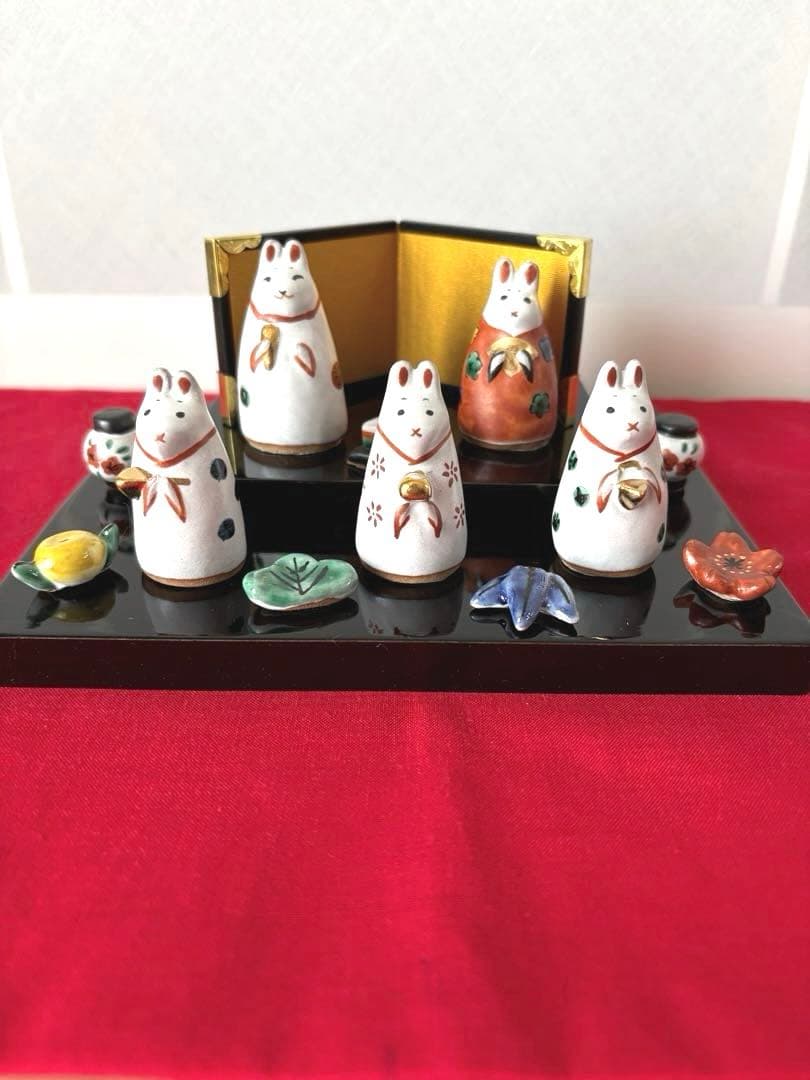 お雛様　うさぎ雛　陶磁器