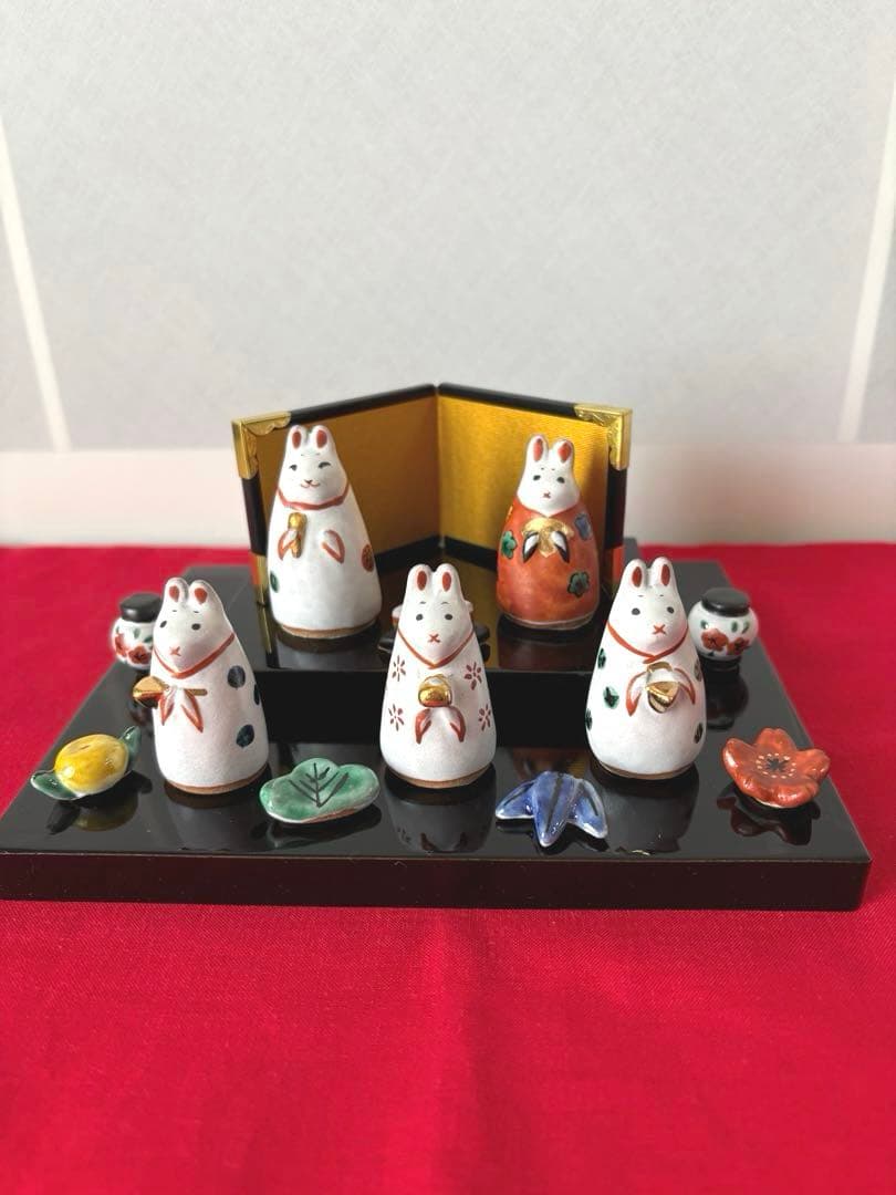 お雛様　うさぎ雛　陶磁器