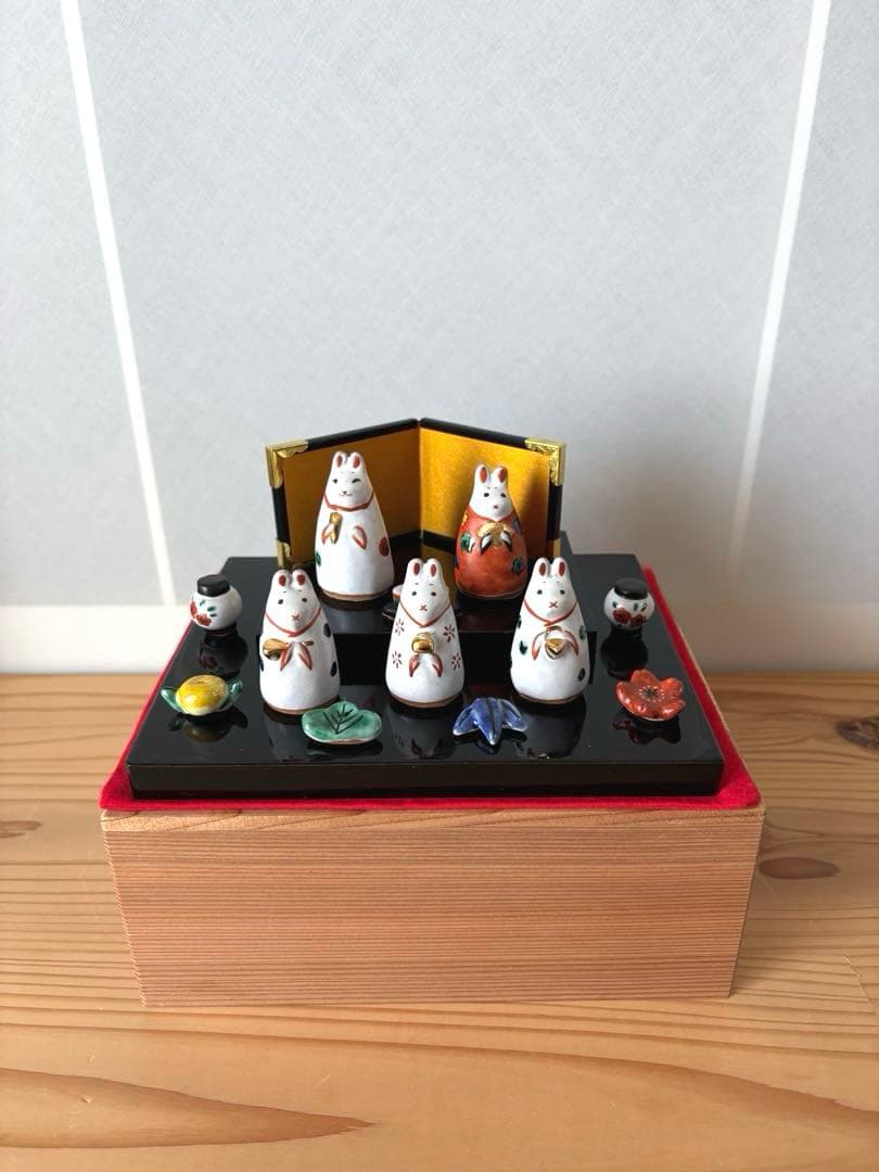 お雛様　うさぎ雛　陶磁器