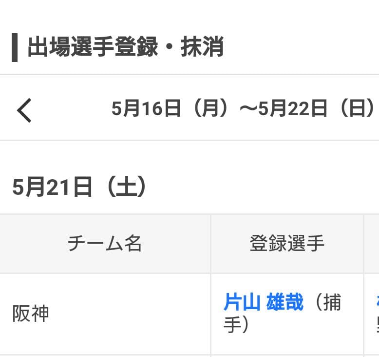 レア‼️ プロ初１軍昇格‼️ 【片山雄哉】阪神タイガース 【95】【値引き不可】