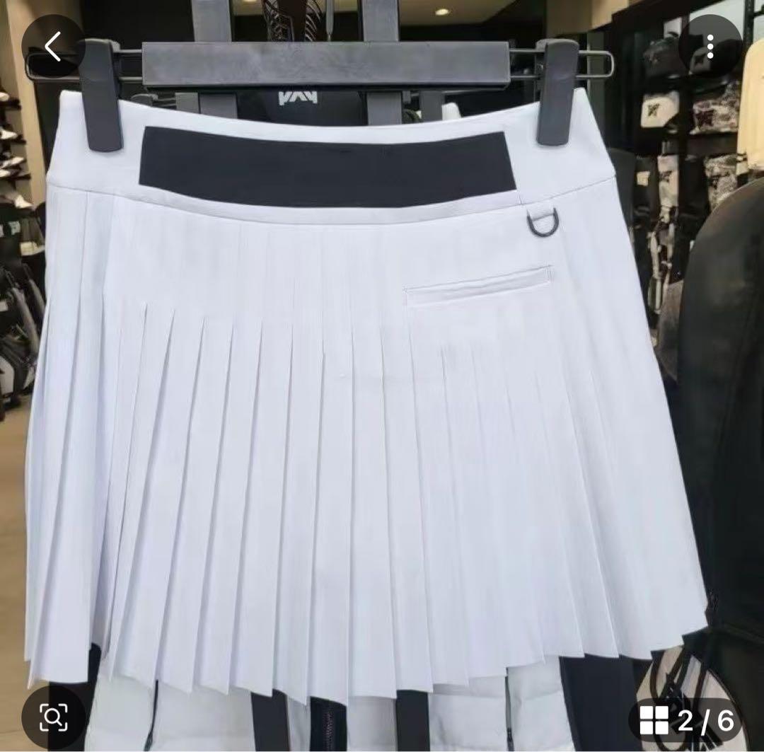 こりん様 【即納】PXG プリーツスカート ホワイト L 新品