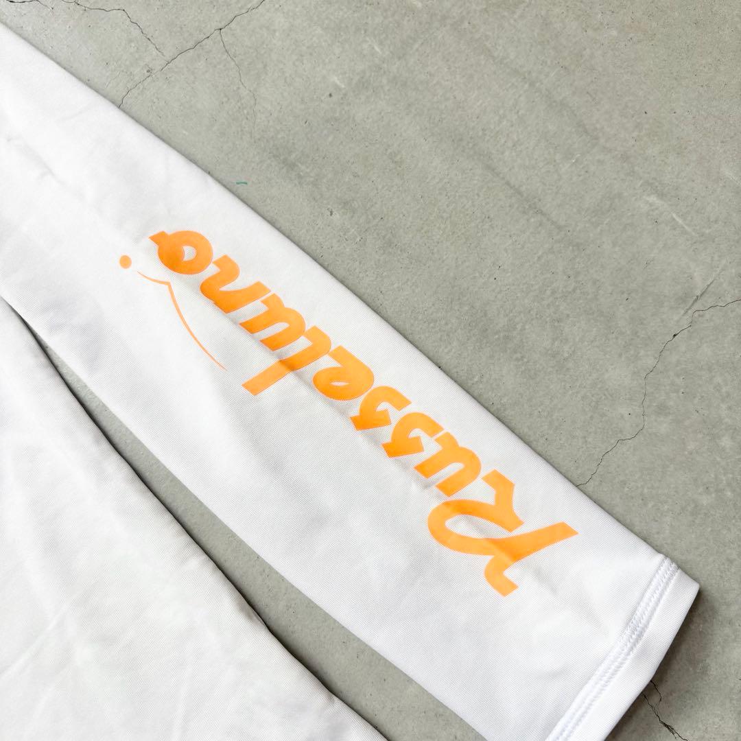 【美品】Russeluno ラッセルノ ロゴプリント 長袖モックネックシャツ L