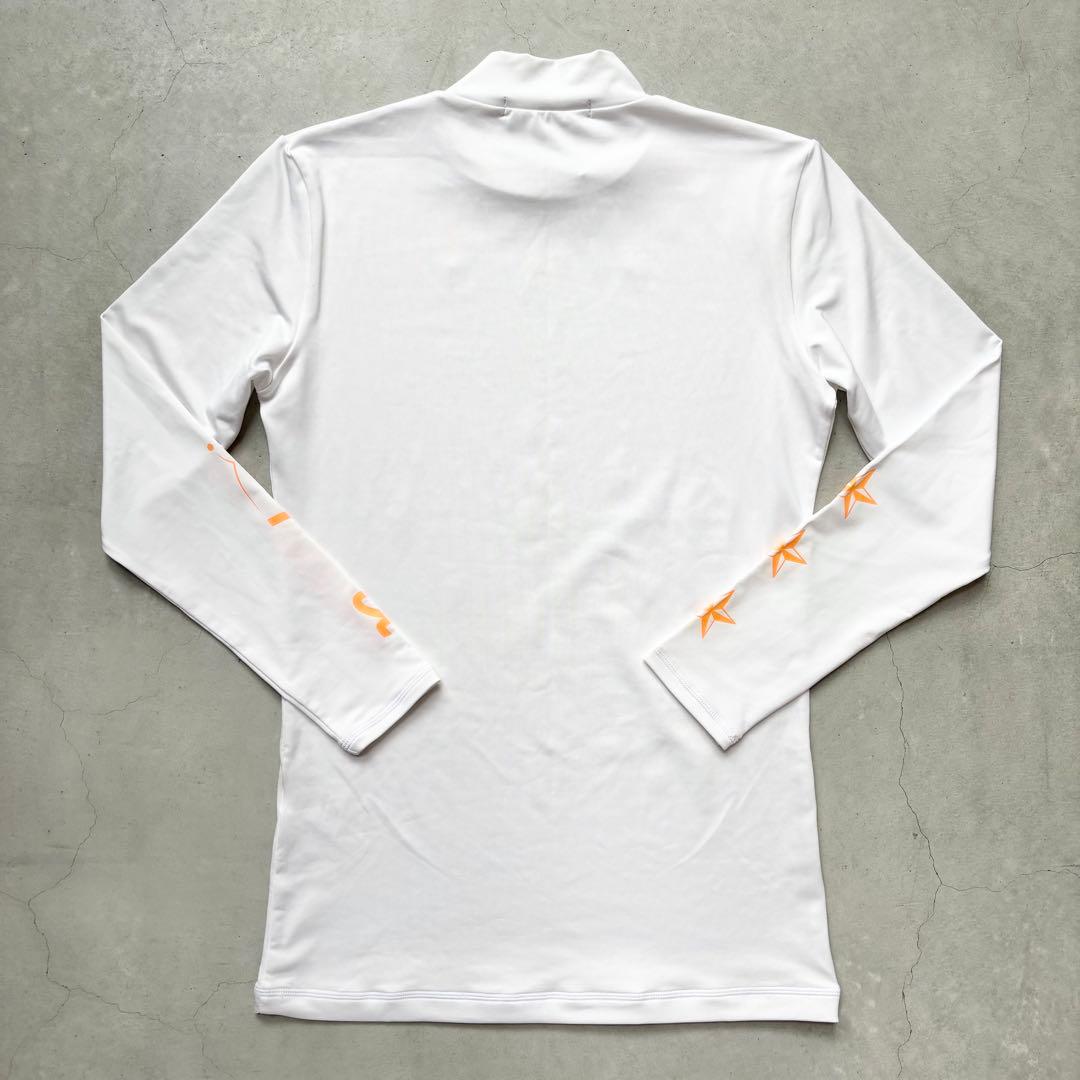 【美品】Russeluno ラッセルノ ロゴプリント 長袖モックネックシャツ L