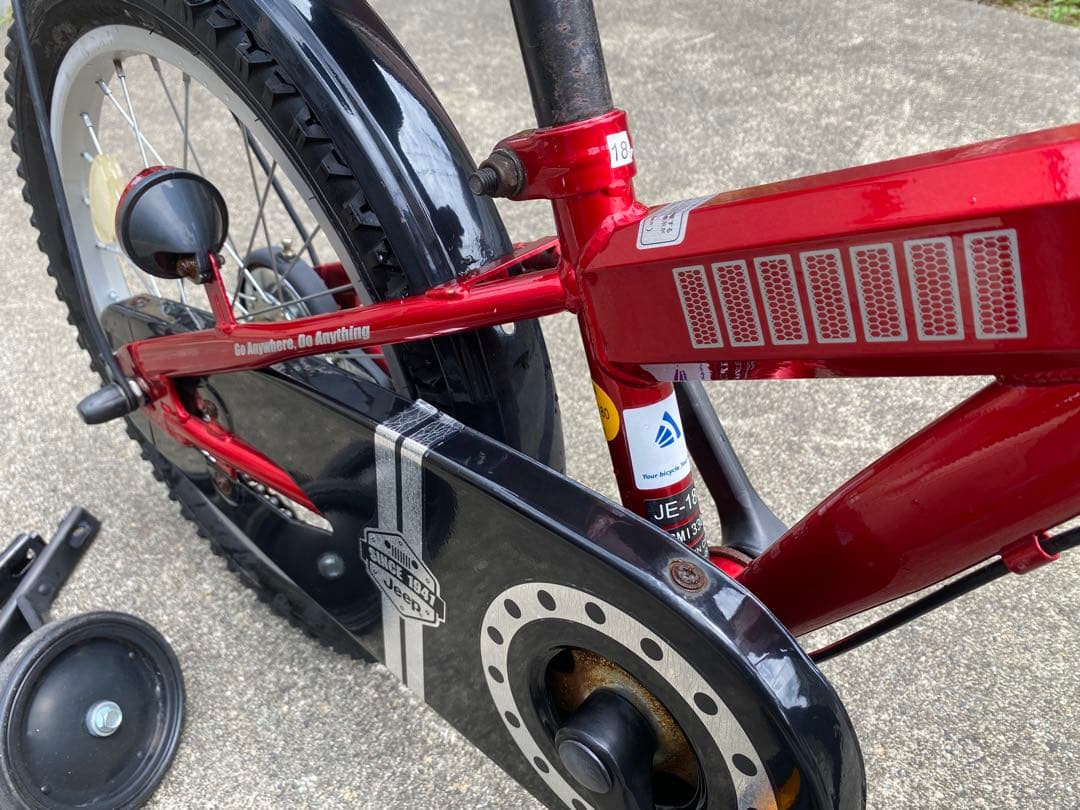 【にょにょ】Jeep 子供用自転車 18インチ（補助輪付属）