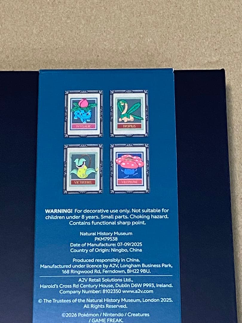ポケモン ロンドン自然史博物館　ピンバッジセット