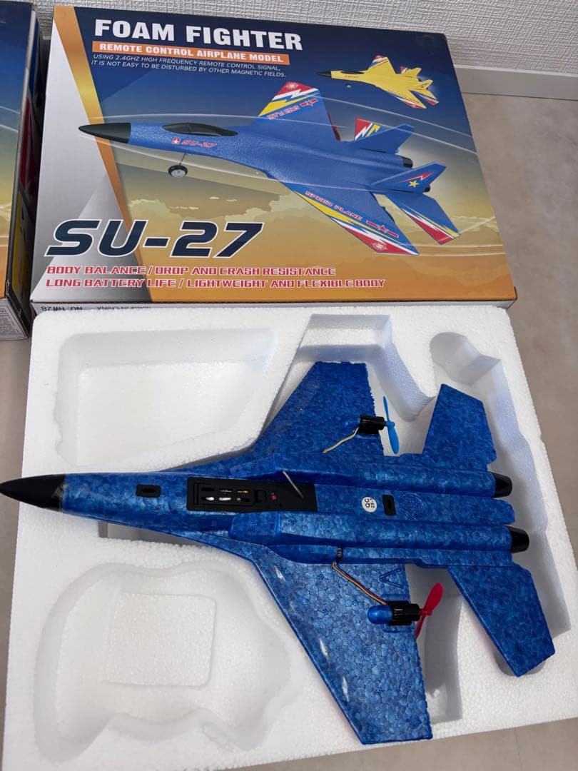 SU-27 ラジコン 飛行機 2機セット FOAM FIGHTER ブルー