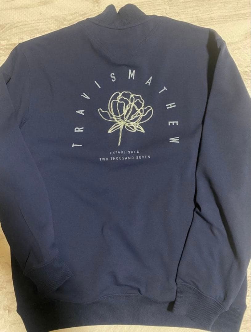 TRAVIS MATHEW ネイビー ハーフジップセーター