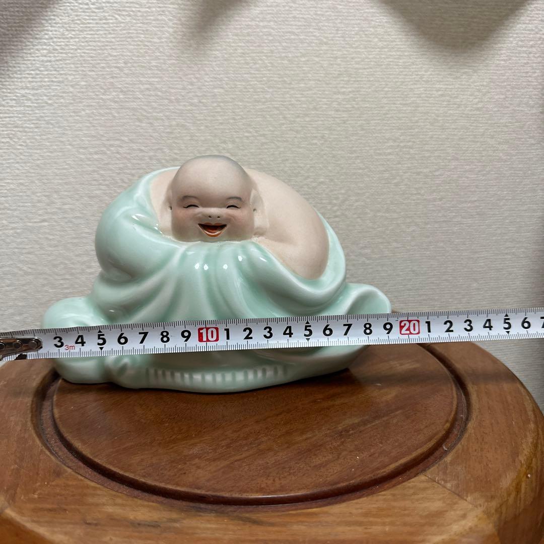 景徳鎮 弥勒佛 布袋像 置物 人間国宝 劉 遠長 中国工芸美術大師 仏像 開運