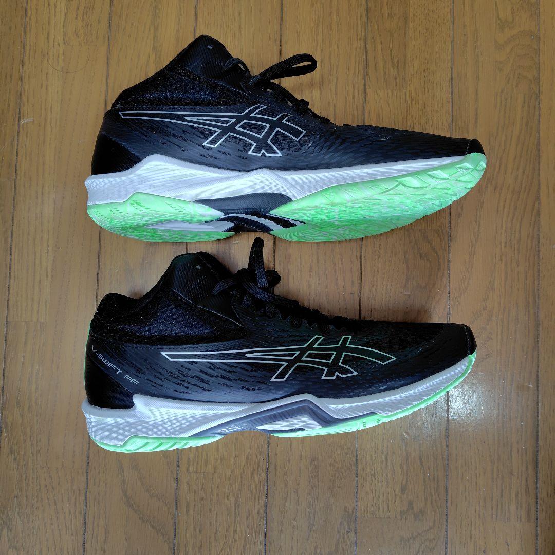 ASICS V-SWEEP FF バレーボールシューズ ブラック/グリーン