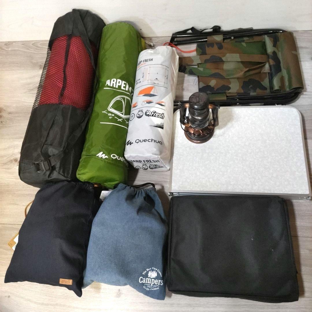 ソロキャンプ用品 まとめ売り Quechua テント・タープ セット