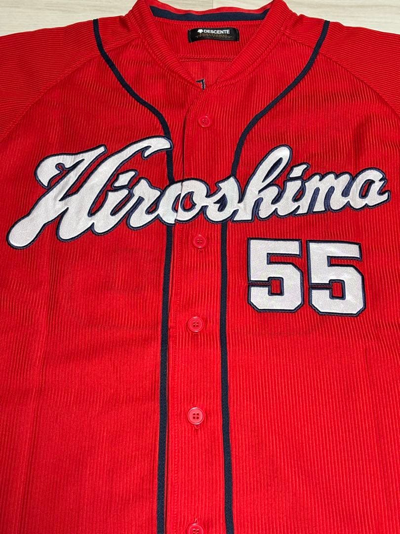 野球 デサント 広島カープ エルドレッド ハイクオリティユニフォーム Mサイズ