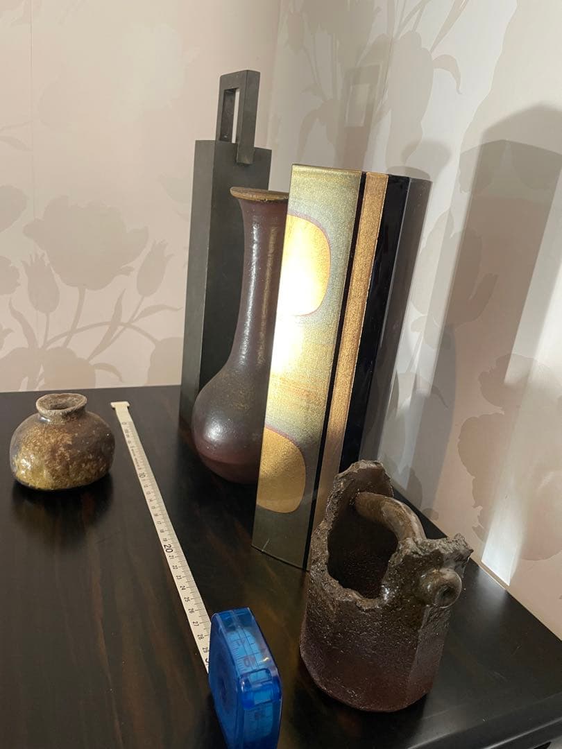 備前焼　鉄製　花瓶・花器6点セット