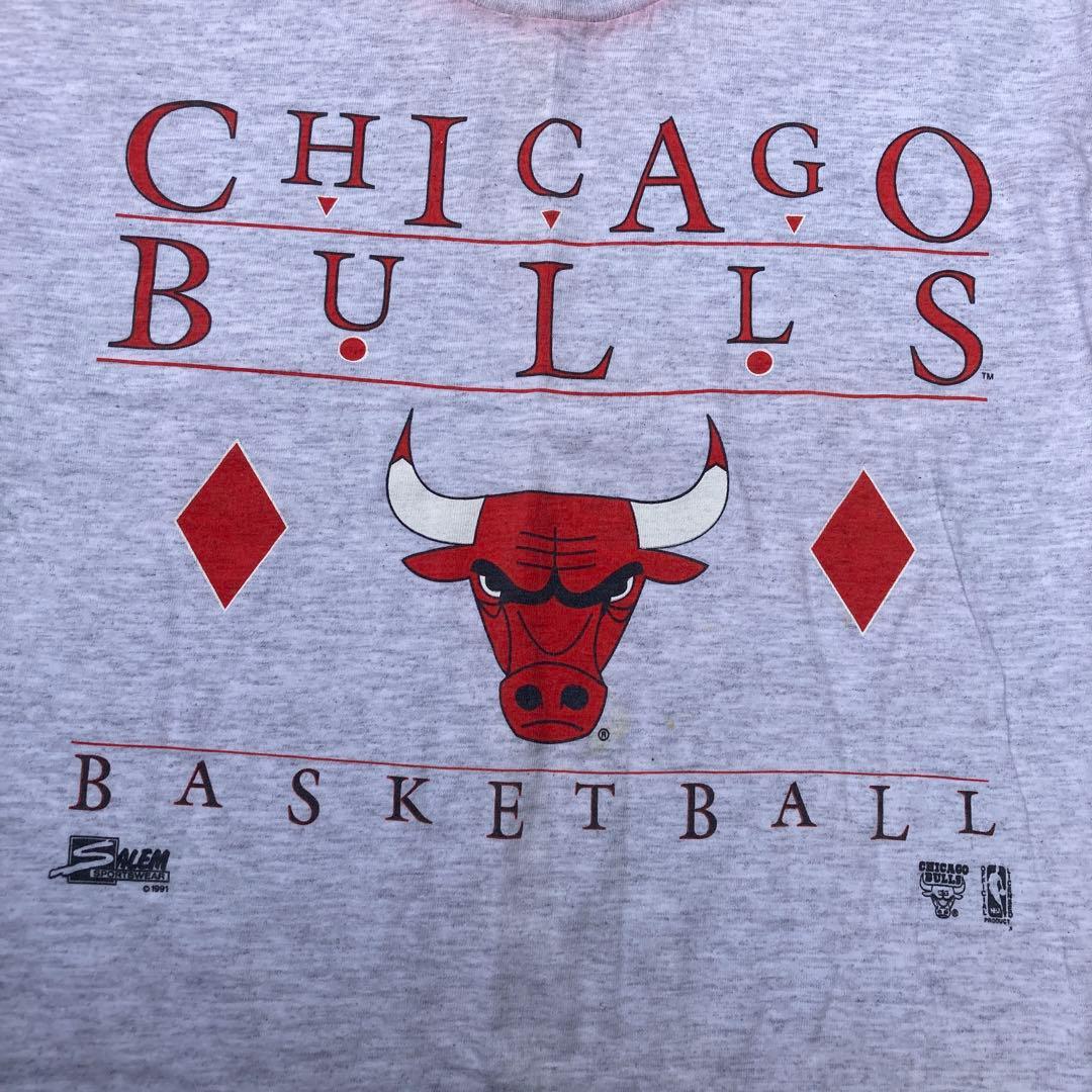 セーラム　シカゴブルズ　tシャツ 二重袖　バスケットボール　米国製　古着