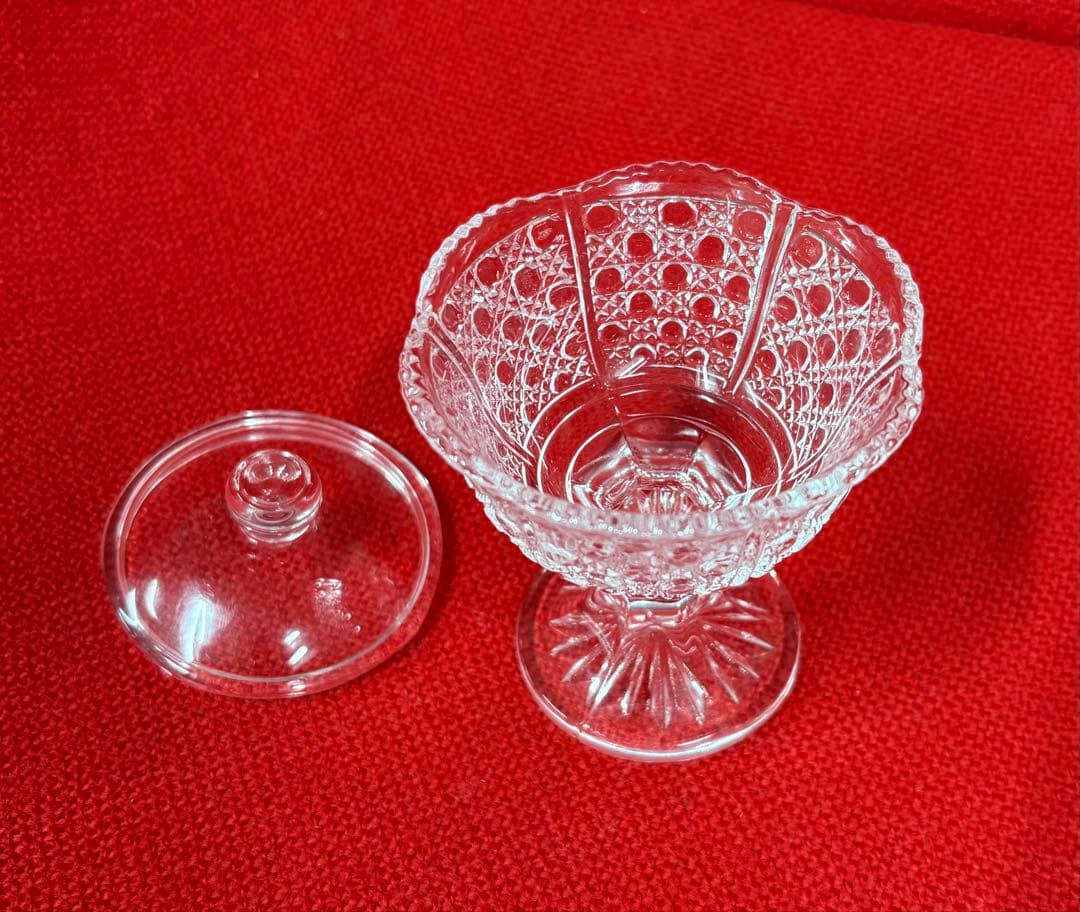 アデリア クリスタル ガラス 蓋付き 高上杯 ADERIA CRYSTAL
