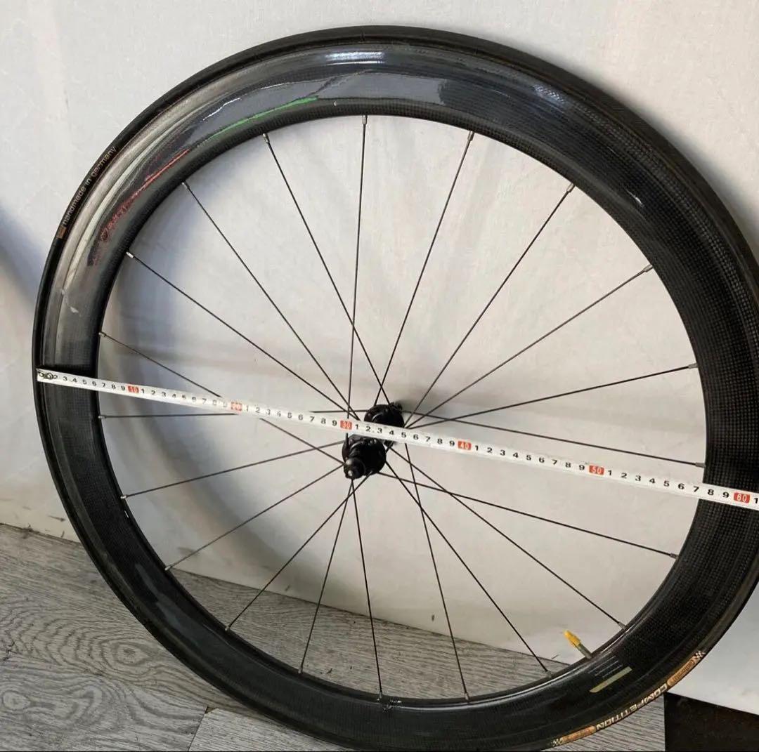 カーボンディープホイール700c 高級タイヤ、スプロケ付き 春セール