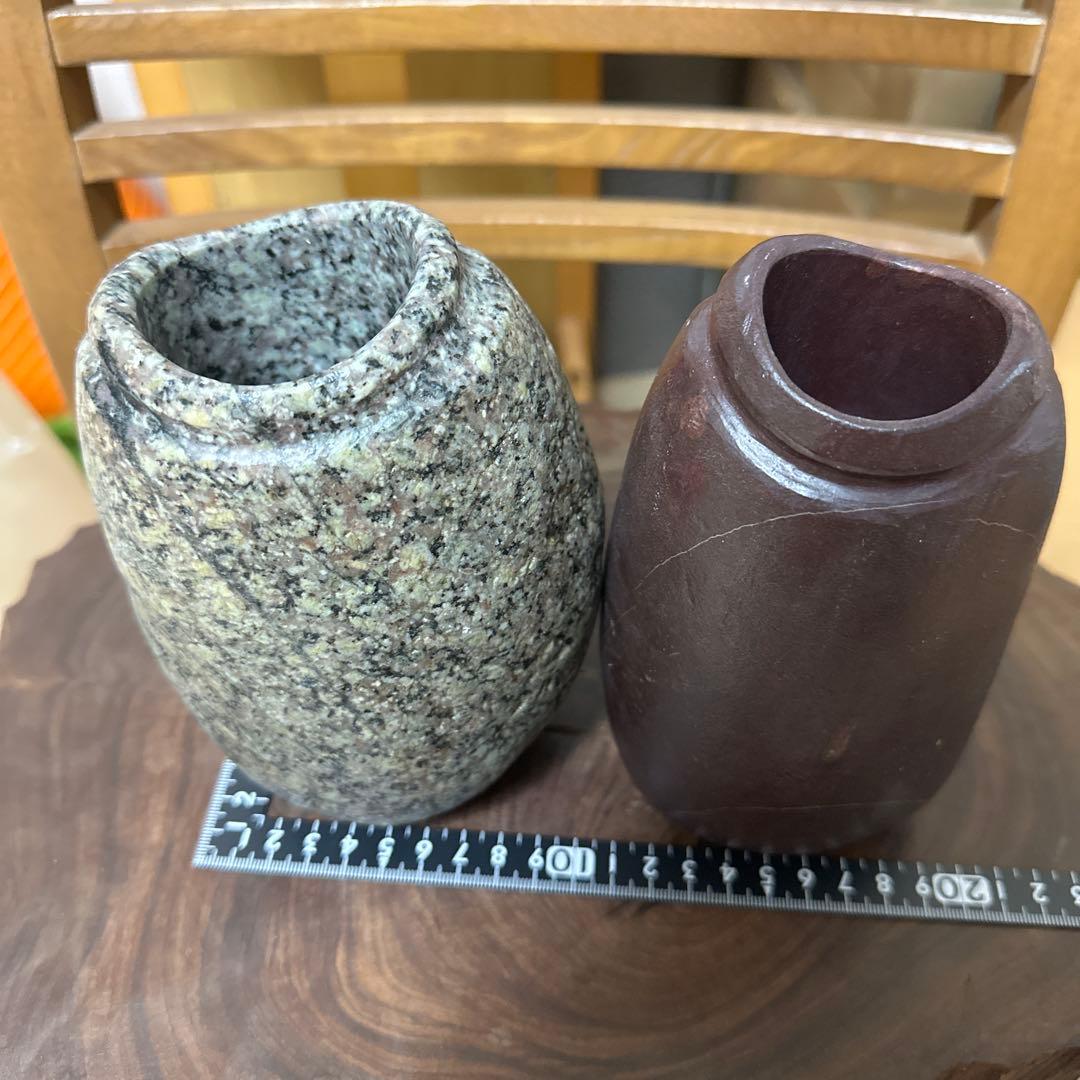 天然石 花瓶 花器 一輪挿し 植物　筆立て 置物 インテリア