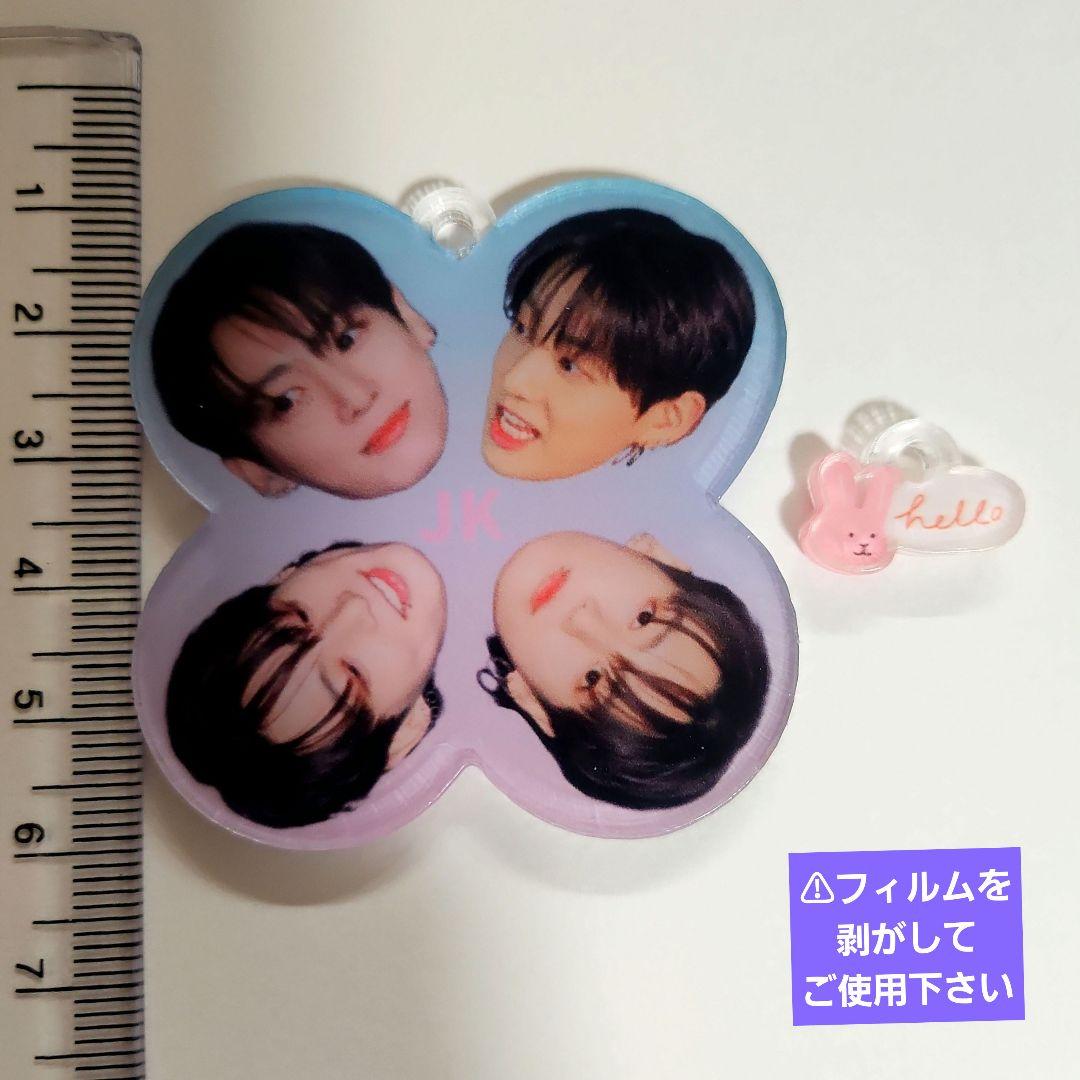 BTS JUNGKOOK アクリルタグ 幸せのクローバーぐくと、うさ‪♡