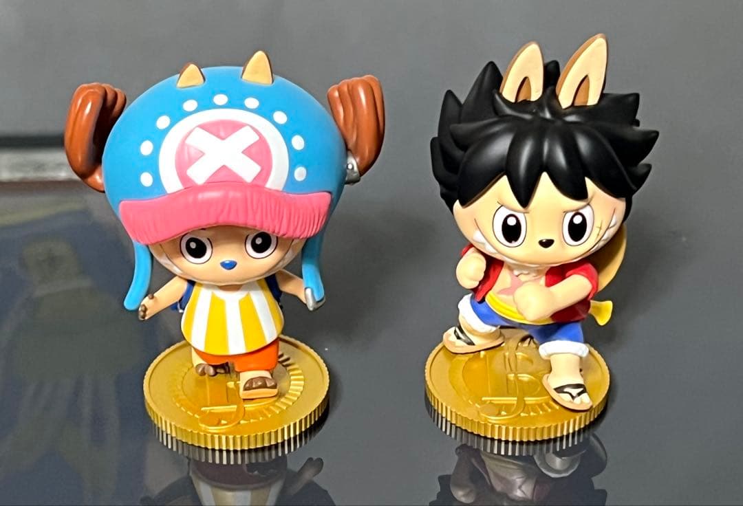 Labubu（ラブブ）×ワンピース フィギュア チョッパー ルフィ セット