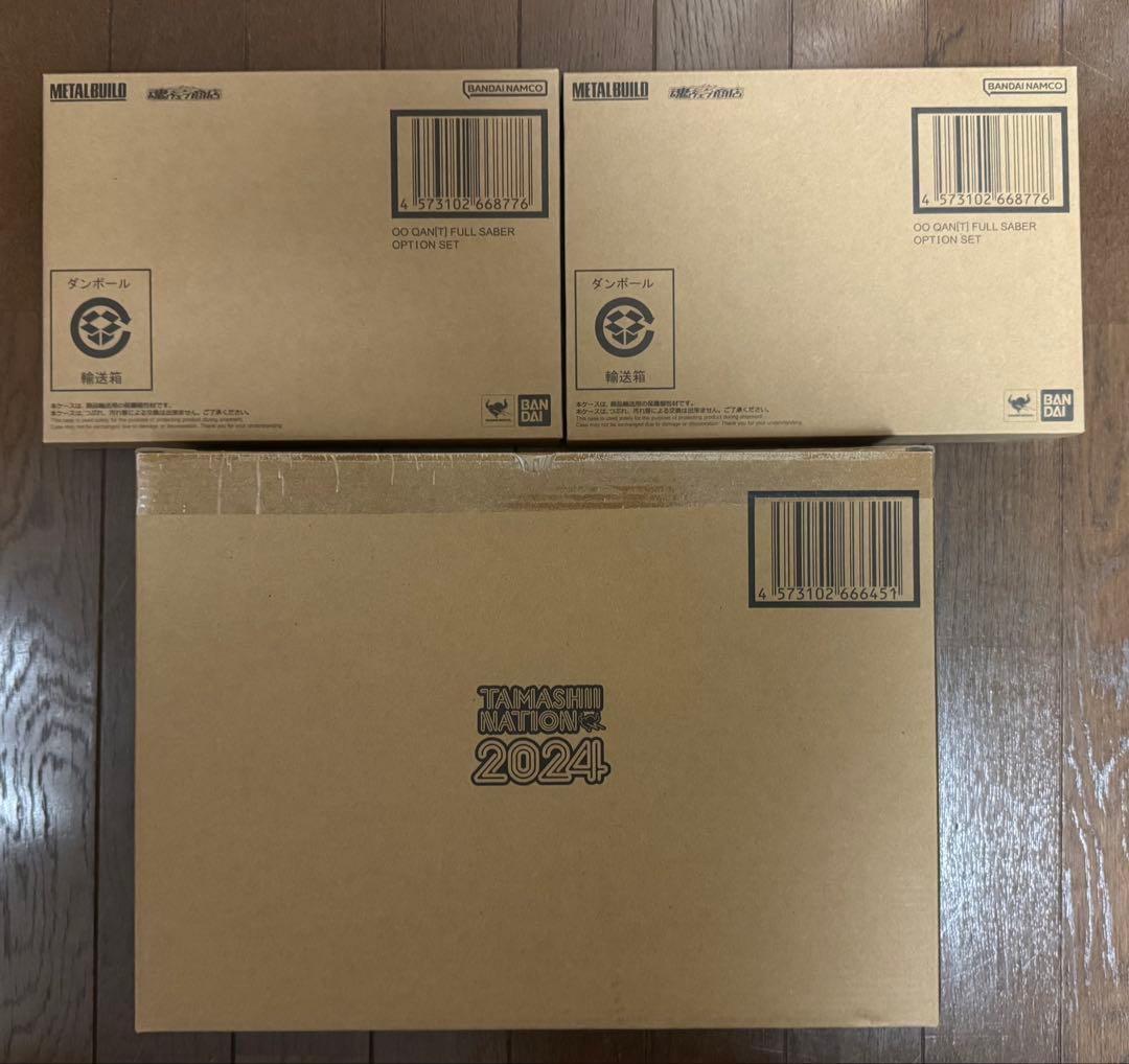 新品未開封メタルビルド ダブルオークアンタフルセイバー + オプションセット×2