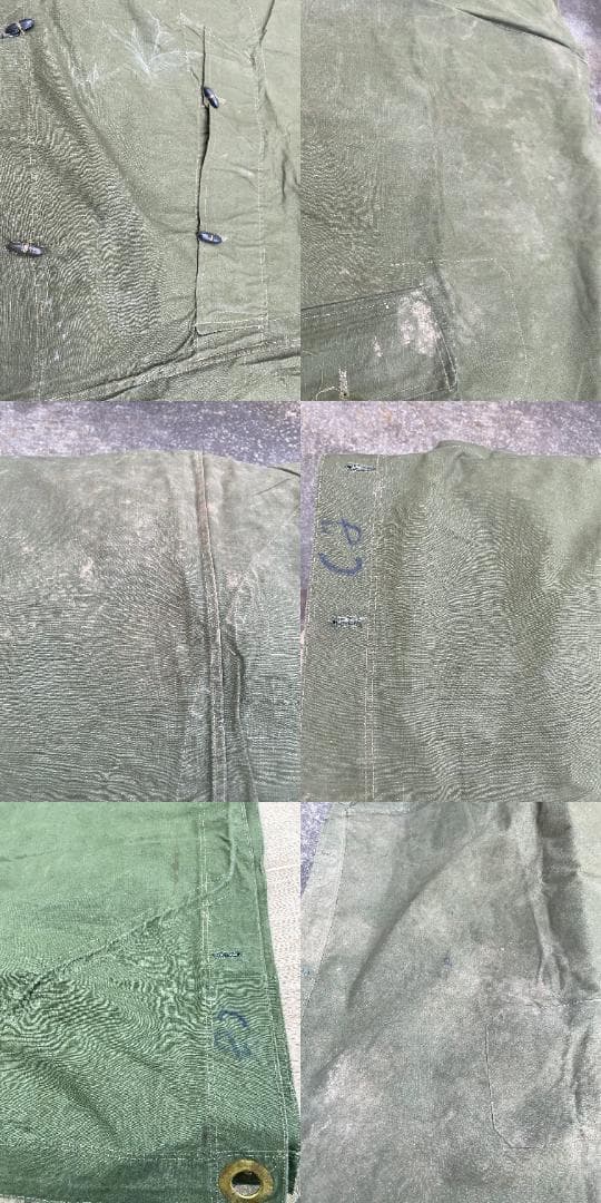 ☆ USED ルーマニア軍 放出 ポンチョ テントシート パラトカ オリーブ