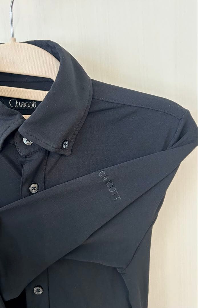 Chacott メンズシャツ　黒　社交ダンス　Sサイズ