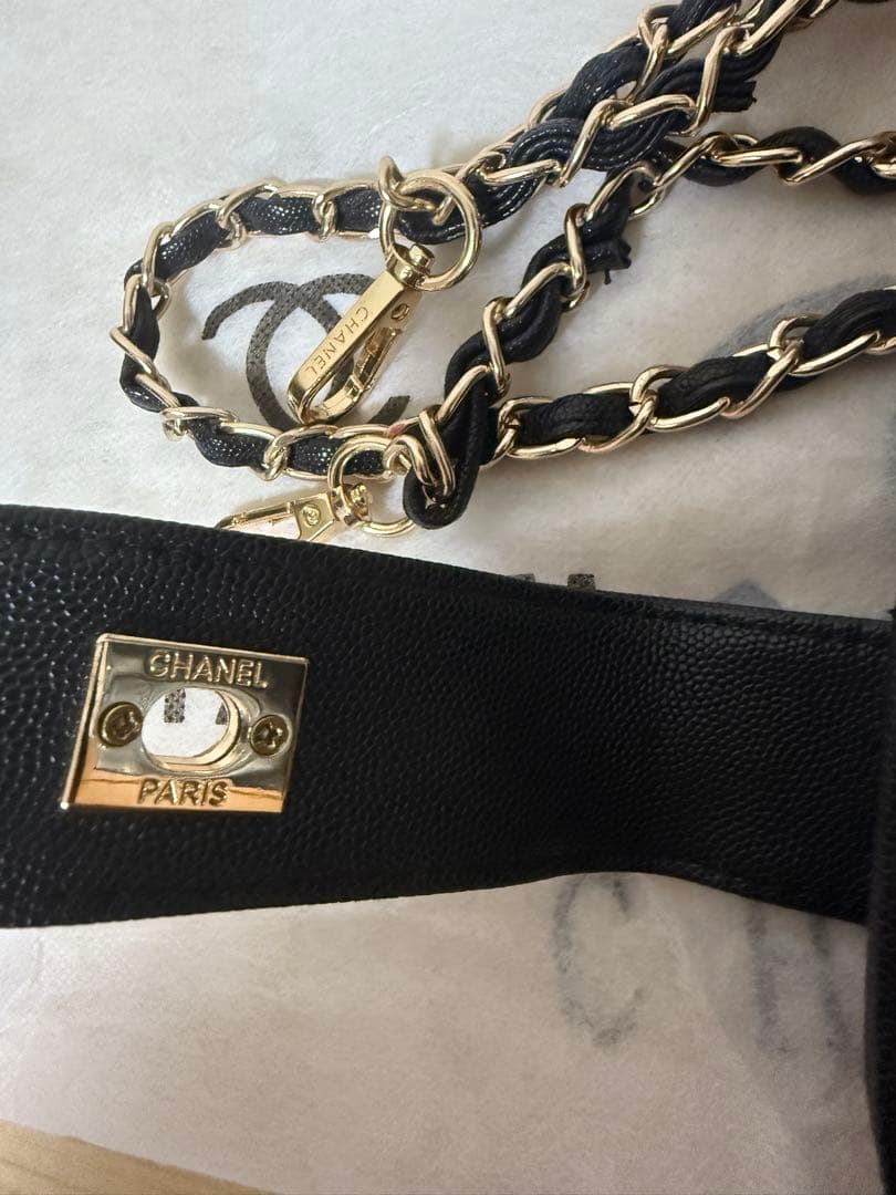Chanel CC ロゴノベルティブラック キルティングバッグ