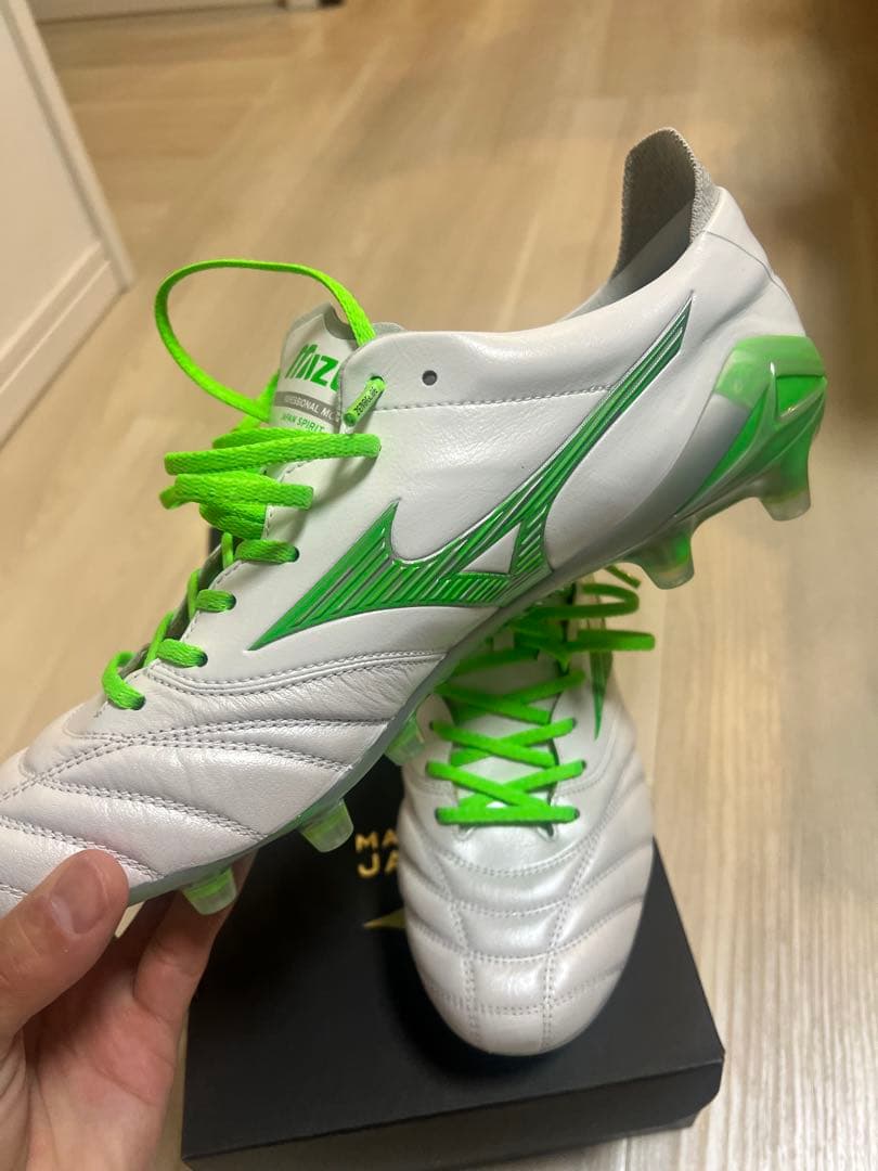 Mizuno サッカーシューズ モレリアネオ 4 JAPANホワイト/グリーン