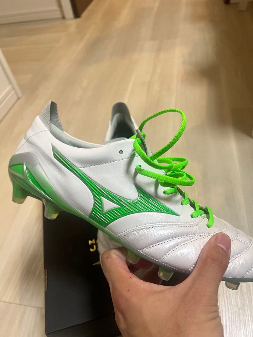 Mizuno サッカーシューズ モレリアネオ 4 JAPANホワイト/グリーン