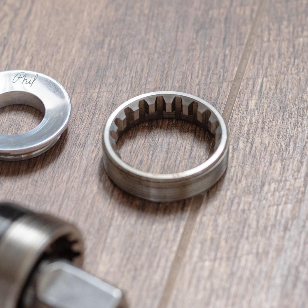 美品 phil wood フィルウッド BB ISO テーパー 110.5mm