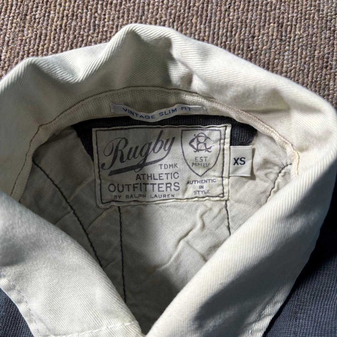POLO RUGBY RALPH LAUREN XS ボーダー ラガーシャツ