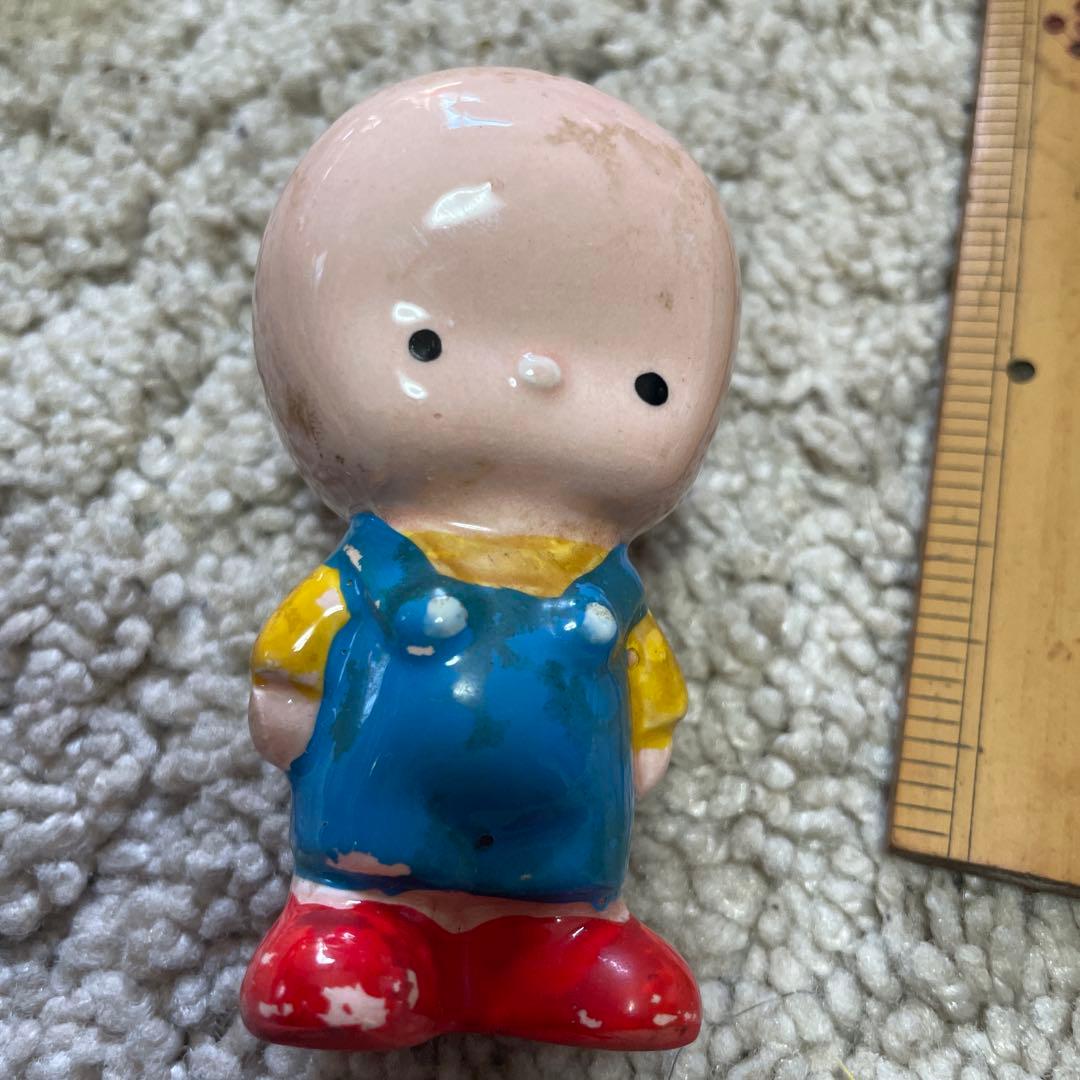 昭和レトルト　陶器　置物　少年