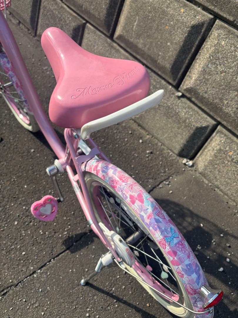 メゾピアノ　幼児用自転車 前部バスケット付き　18インチ　札幌市内引き取り希望